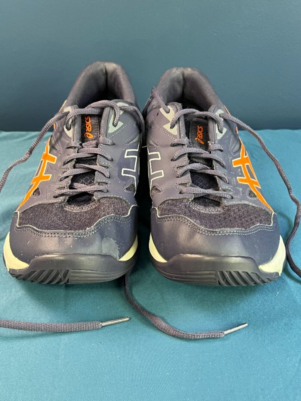 ASICS Gel-Rocket 11 Men’s Size 9.5 Blue Peacoat and Shock Orange